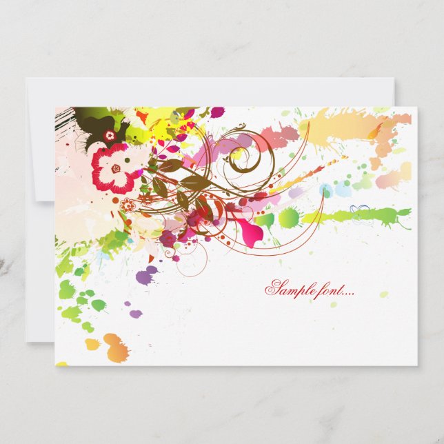 PixDezines tropische Leidenschaft/Deuchhintergrund Einladung (Vorderseite)