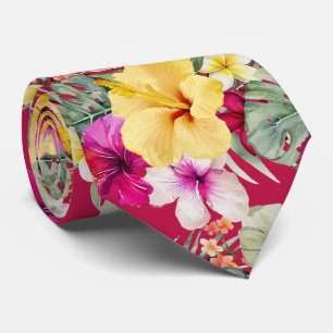 PixDezines Tropisches Paradies Florale Foliage Krawatte
