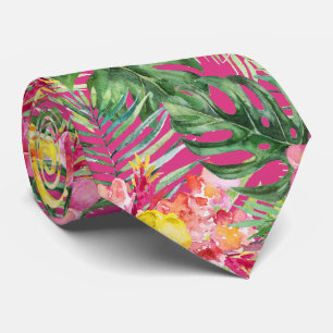 PixDezines Tropisches Paradies Florale Foliage Krawatte