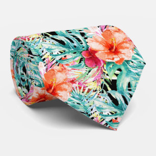 PixDezines Tropisches Paradies Florale Foliage Krawatte