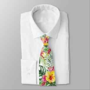 PixDezines Tropisches Paradies Florale Foliage Krawatte