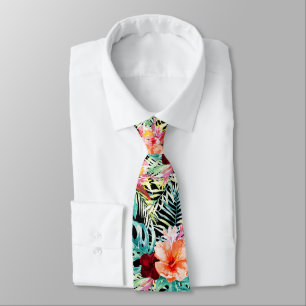 PixDezines Tropisches Paradies Florale Foliage Krawatte