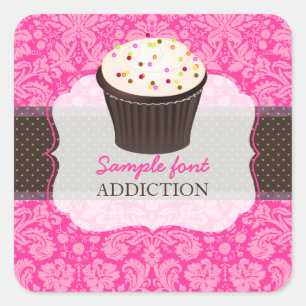 PixDezines, trübe Farben, Sprinklen, Kuchen Quadratischer Aufkleber