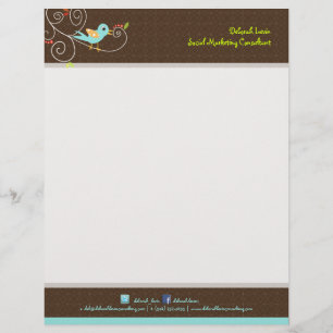 PixDezines Tweet, tweet, SEO-Marketing/DIY-Farbe Briefkopf