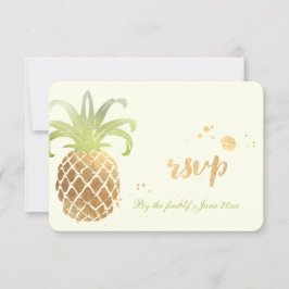 PixDezines uAwg Ananas/Goldrausch Schlaganfälle RSVP Karte