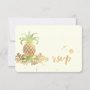PixDezines UAWG Ananas/Imitate Goldrausch Schlagan RSVP Karte