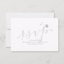 PixDezines UAWG Dazzled/Imitate Weißes Gold RSVP Karte