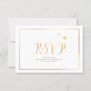 PixDezines UAWG Dazzled/Imitats Gold/DIY Hintergru RSVP Karte