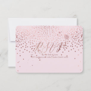 PixDezines UAWG Dazzled/Imitats Rose Gold/Rose Qua RSVP Karte