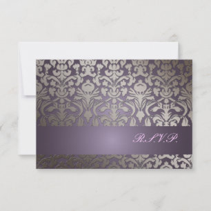 PixDezines uAwg Flora Damask/plum RSVP Karte
