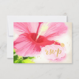 PixDezines uAwg Hibiskus/Luau/Imitate Perchment RSVP Karte