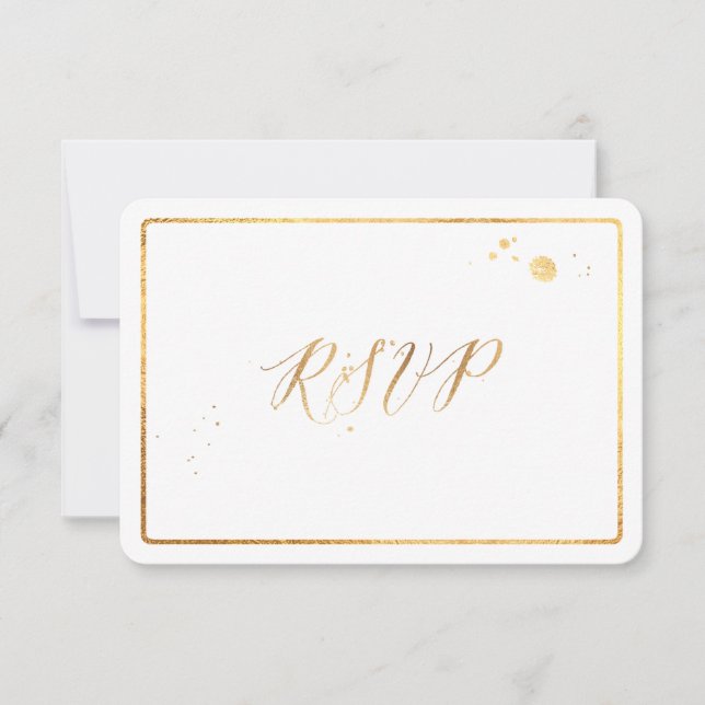 PixDezines UAWG Imitate Gold Foil/DIY Color RSVP Karte (Vorderseite)