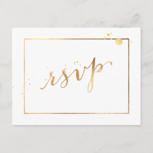 PixDezines UAWG/IMITATE GOLD/FUN SCRIPT/DIY FARBE Einladungspostkarte