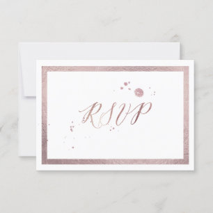 PixDezines UAWG Imitate Rose Gold Foil/DIY Farbe RSVP Karte