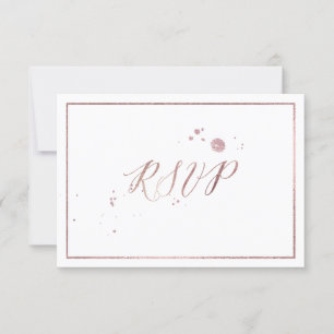 PixDezines UAWG Imitate Rose Gold Foil/DIY Farbe RSVP Karte
