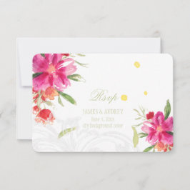 PixDezines-uAwg kann Blume/Aquarell RSVP Karte