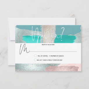 PixDezines UAWG-Koralle, Farbblock RSVP Karte