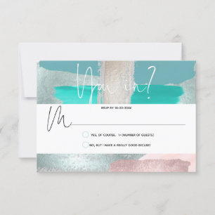 PixDezines UAWG-Koralle, Farbblock RSVP Karte