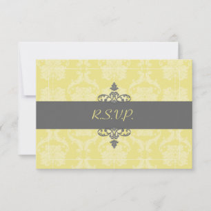 PixDezines uAwg Liliana Damask, benutzerdefinierba RSVP Karte
