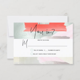 PixDezines UAWG Living Coral Seafoam Mist RSVP Karte