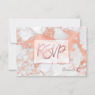 PixDezines UAWG Marble Rose Gold Bat Mitzvah ✡ RSVP Karte