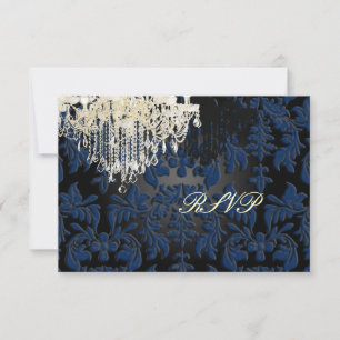 PixDezines uAwg Mitternacht Blau+Schwarz/Kronier RSVP Karte