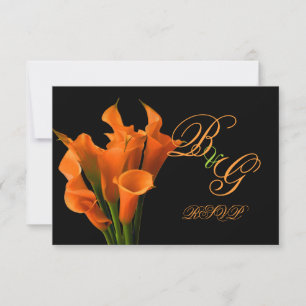 PixDezines uAwg orange Calla lily/DIY Hintergrund RSVP Karte