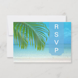 PixDezines uAwg Palm fronds/Strand RSVP Karte
