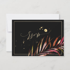 PixDezines UAWG, Palmfronten | Imitate Gold RSVP Karte