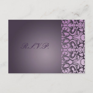 PixDezines uAwg plum-Flora-Damast/Degustation RSVP Karte