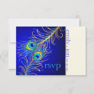 PixDezines UAWG psychedelic peacock/kobalt blau RSVP Karte