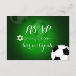 PixDezines uAwg Soccer Bar Mitzvah/DIY RSVP Karte