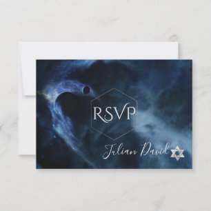 PixDezines UAWG Space Bar Mitzvah ✡ RSVP Karte