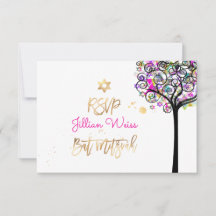 PixDezines UAWG Tree of Life/Neon Bat Mitzvah ✡