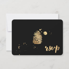 PixDezines uAwg überschwemmt/gold/pinecon/soiree RSVP Karte