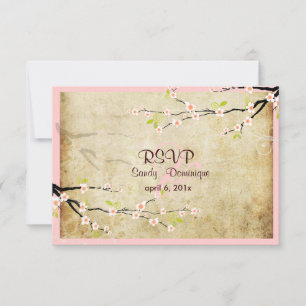 PixDezines uAwg Vintag Sakura RSVP Karte