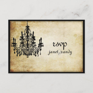 PixDezines uAwg Vintager Kronleuchter/DIY-Ereignis RSVP Karte