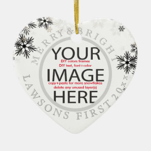 PixDezines - unsere ersten Weihnachten/DIY-Farben Keramik Ornament