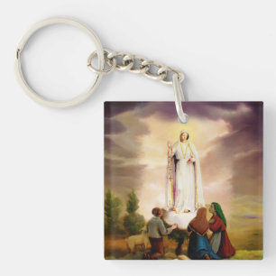 PixDezines Unsere Liebe Frau von Fatima Schlüsselanhänger