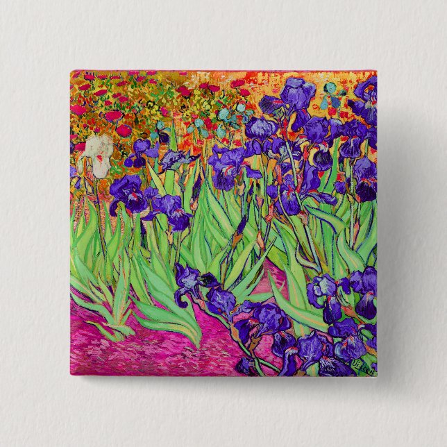 PixDezines van gogh iris/st. remy Button (Vorderseite)