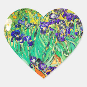 PixDezines van gogh iris/st. remy Herz-Aufkleber