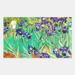 PixDezines van gogh iris/st. remy Rechteckiger Aufkleber