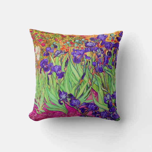 PixDezines van gogh iris/st. Rückstand Kissen (Vorderseite)
