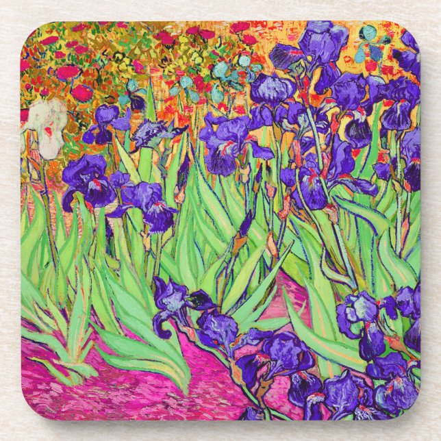 PixDezines van gogh iris/st. Rückwärme Untersetzer (Vorderseite)