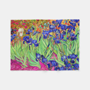 PixDezines Van Gogh/lila irises/st. remy Fleecedecke