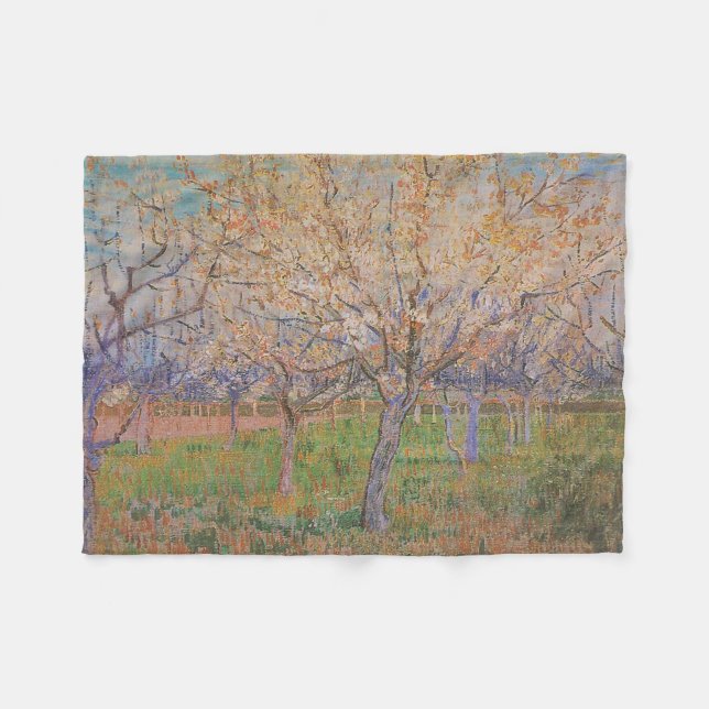 PixDezines van gogh/pfirsichblüten/st. remy Fleecedecke (Vorderseite (Horizontal))
