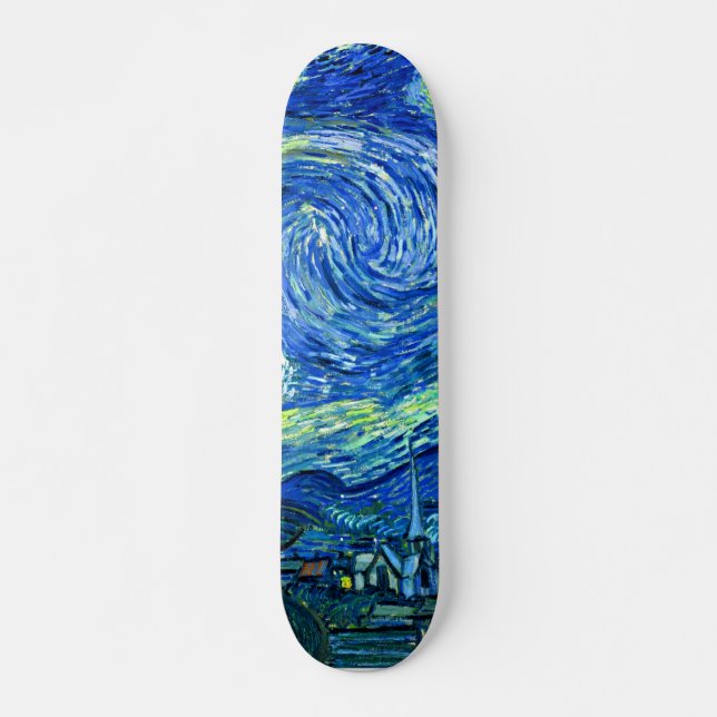 PixDezines van Gogh-Sternennacht Skateboard (Vorne)