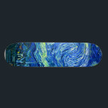 PixDezines van Gogh-Sternennacht Skateboard<br><div class="desc">Van Goghs berühmtes Gemälde "Die Sternennacht". Während seines  am Asyl von Saint Remy in den 1880er Jahren malte van Gogh die sanften Hügel und Zypressenbäume,  die er aus seinem Fenster sah.  Digitale Verstärkung durch PixDezines.Copyright © 2008-2016 PixDezines.com™ und PixDezines™ auf zazzle.com. Alle Rechte vorbehalten.</div>