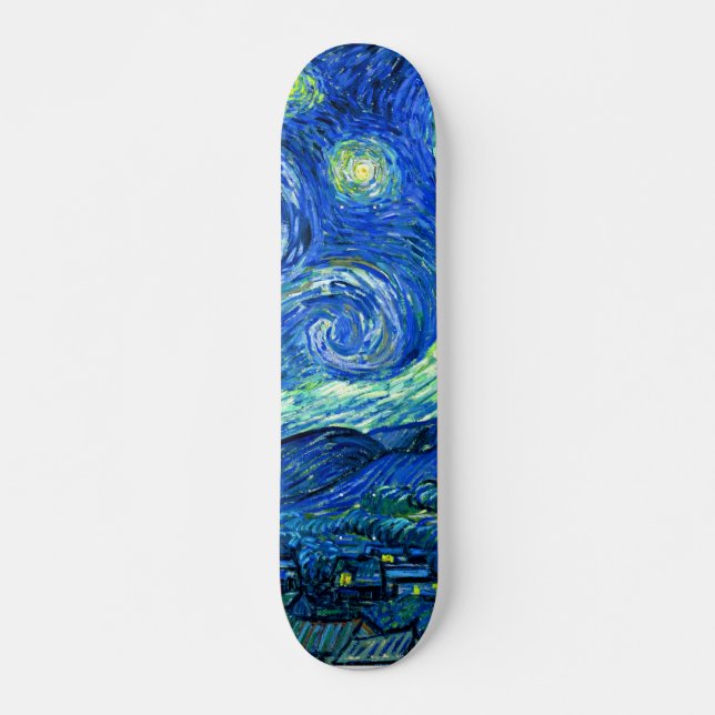 PixDezines van Gogh-Sternennacht Skateboard (Vorne)