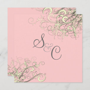 PixDezines VANILLA WIRBEL/DICHT HINTERGRUND Einladung